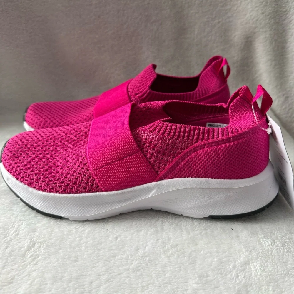 Athletic Works Shoes Pink‎ Slip-On Sneakers Women’s Size 7.5 Slip On New
